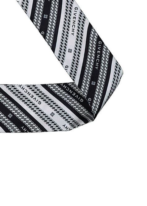 givenchy black and white scarf|Givenchy twilly.